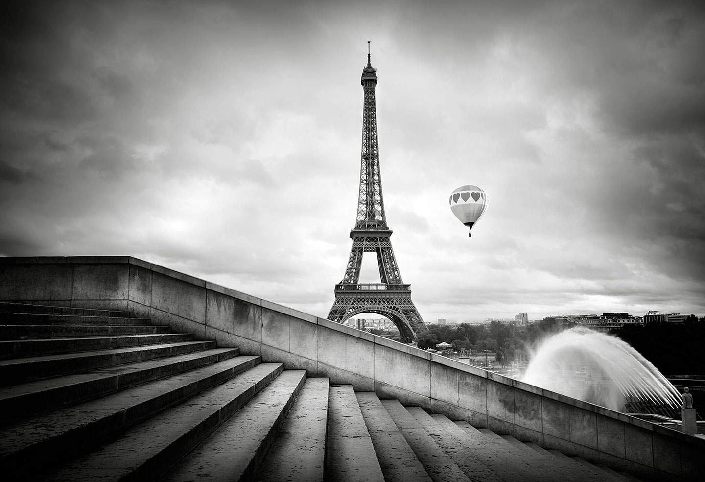 Hot air ballom and Eiffel Tower Eiffel tower from Trocadero garden : Stock Photo      Comp     Embed     Share     Add to Board  Eiffel tower, from Trocadero garden