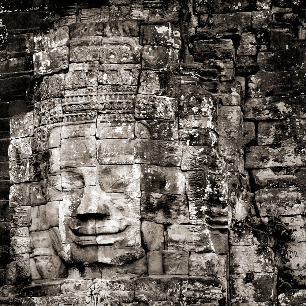The Lord of Great Compassion on Bayon Temple at Angkor, Siem Reap Cambodia